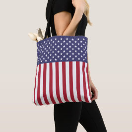 Patriotic Rött vitt blått Stars och stripes Flagga Tygkasse