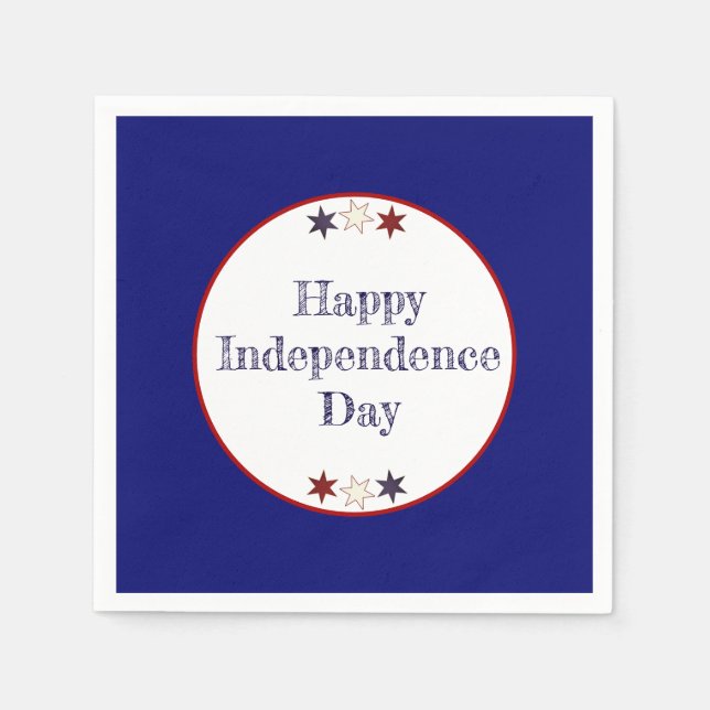 Patriotic Rött vitt blått Stars Pappersservett (Framsidan)