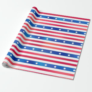 Patriotic Rött vitt blått Stars Rand USA USA Presentpapper