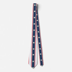 Patriotic Rött vitt blått Stars US Flagga 4 juli Slips