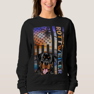 Patriotic Rottweiler American Flagga Hundar Älskar T Shirt