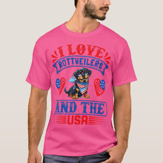 Patriotic Rottweiler Hund 2 T Shirt