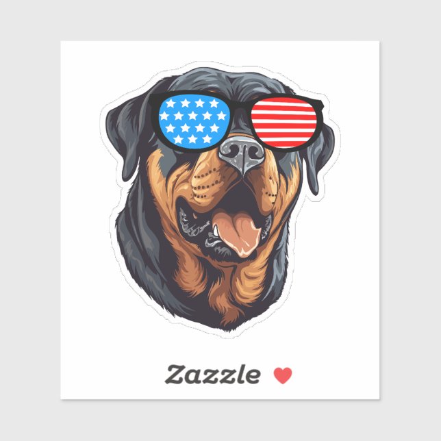 Patriotic Rottweiler Klistermärken (Ark)