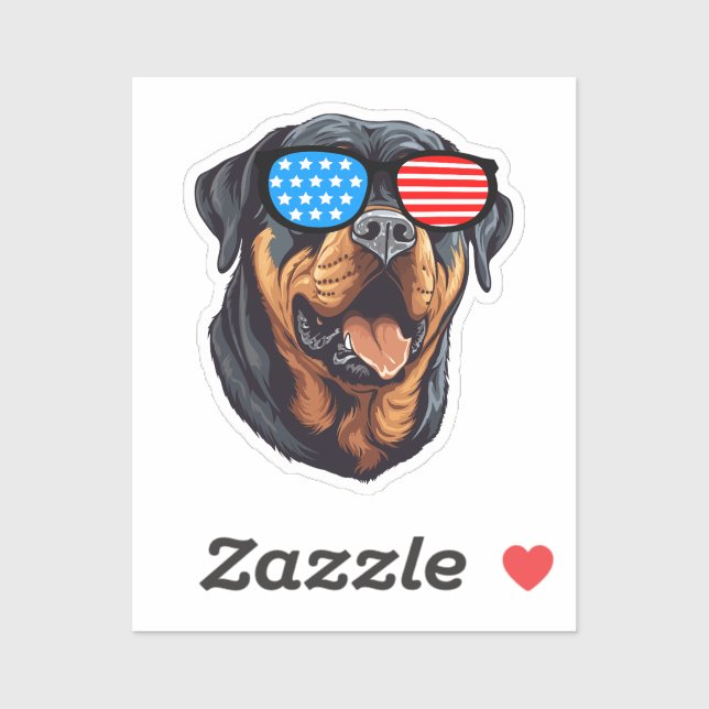 Patriotic Rottweiler Klistermärken (Ark)