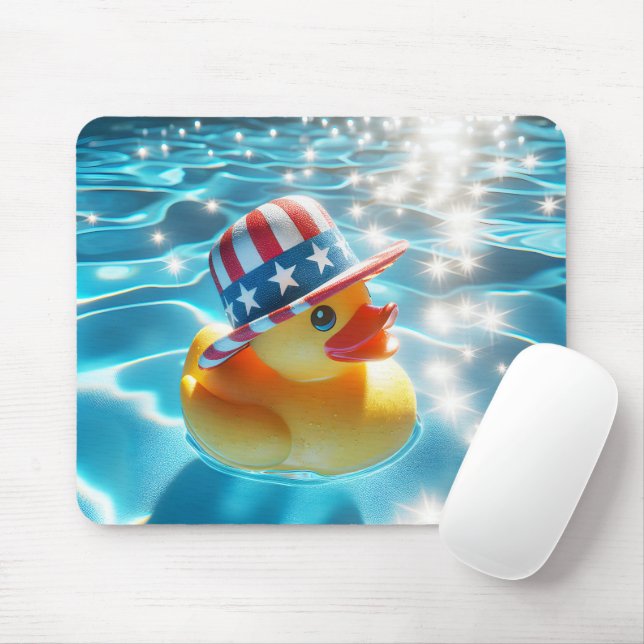 Patriotic Rubber Duck i Pool Musmatta (Med mus)