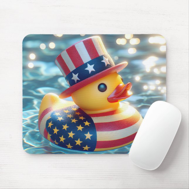 Patriotic Rubber Duck i Pool Musmatta (Med mus)