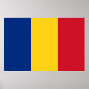 Patriotic Rumänien flagga Rumänska Poster