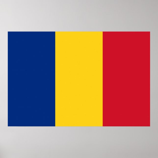 Patriotic Rumänien flagga Rumänska Poster (Framsidan)