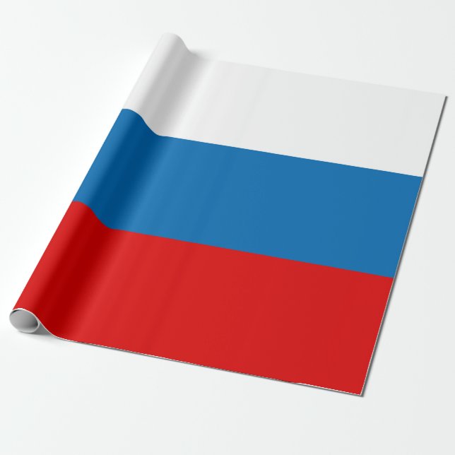 Patriotic Russian Pan Slavic flagga Presentpapper (Utrullad)