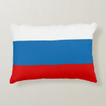 Patriotic Russian Pan Slavic flagga Prydnadskudde<br><div class="desc">Patriotic Russian Pan Slavic flagga Russian flagga består av tre vågrät rand med samma bredd. Röda,  blå och vita betraktas som traditionellt Pan-Slavic-färg och ett stort antal stater antog dem på 1800-talet eftersom Ryssland vid den tidpunkten var den enda slaviska staten oberoende. #russia #russian #slavic #patriotic</div>