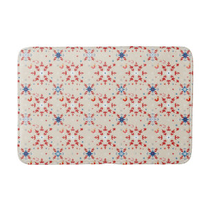 Patriotic Rustic White och Blue Bath Mat Matta