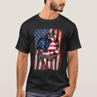 Patriotic Saint Bernard American Hund T Shirt