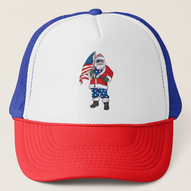 Patriotic Santa American jul 4:e juli San Keps (Framsida)
