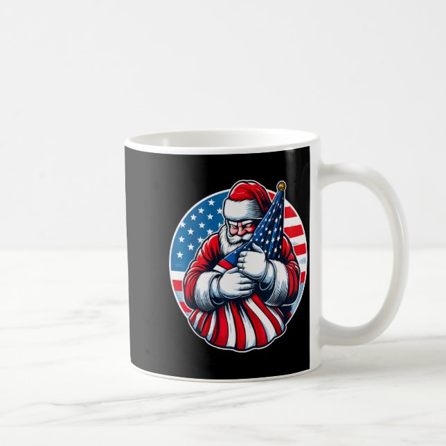 Patriotic Santa Claus For Men Women Usa Flag Chris Kaffemugg (Höger)