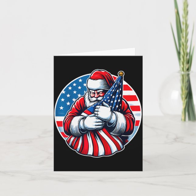 Patriotic Santa Claus For Men Women Usa Flag Chris Kort (Framsida)