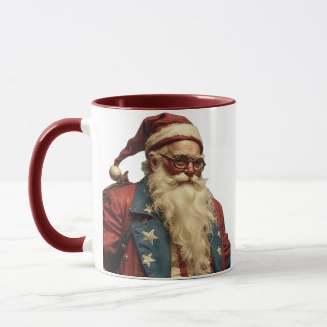 Patriotic Santa Clause Mugg (Vänster)