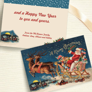 Patriotic Santa God jul Card Helgkort