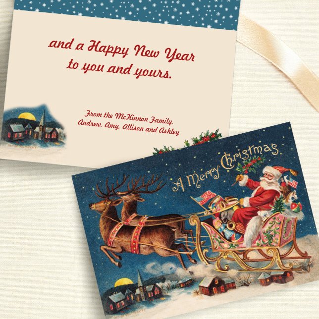 Patriotic Santa God jul Card Helgkort (Skapare uppladdad)
