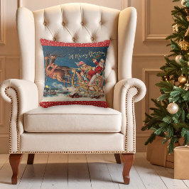 Patriotic Santa God jul Pillow Kudde