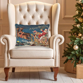 Patriotic Santa God jul Pillow Prydnadskudde