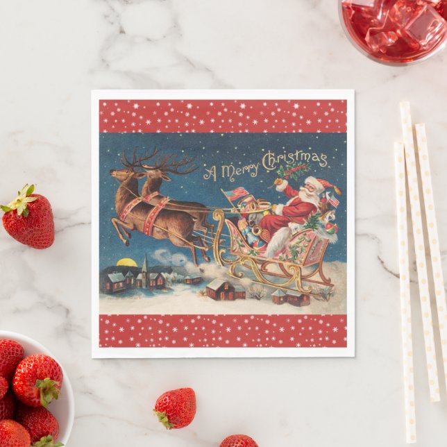 Patriotic Santa Pappersservett (Insitu)