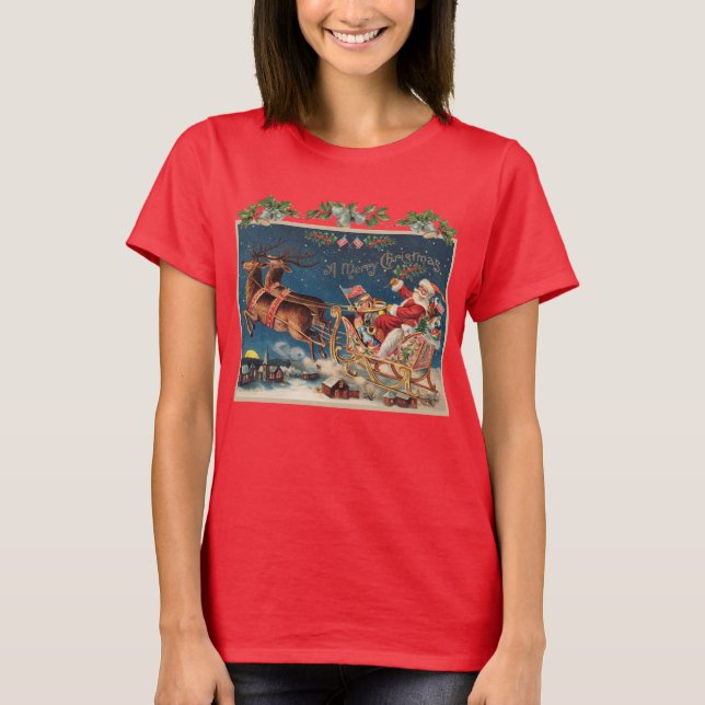 Patriotic Santa T Shirt (Framsida)
