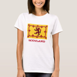 Patriotic Scottish Flagga & Rampant Lejon, Skottla T Shirt