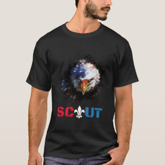 Patriotic Scout Boy Girl som säger Älskare US Flag T Shirt
