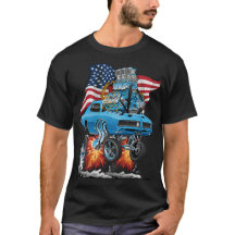 Patriotic Sexties American Muscle Car med Flagga