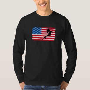 Patriotic Shark American, Flagga 4 juli T Shirt