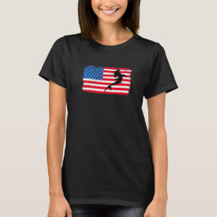 Patriotic Shark American, Flagga 4 juli T Shirt