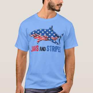 Patriotic Shark American Flagga USA 4:e juli Manar T Shirt