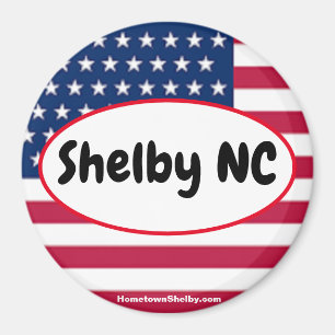 Patriotic Shelby NC-kylskåp Magnet