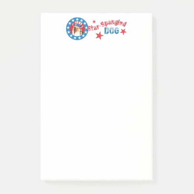 Patriotic Shetland Sheepdog Post-it Block (Framsida)