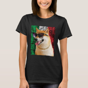 Patriotic Shiba Inu Italien Flagga Italy Shiba Inu T Shirt