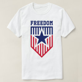 Patriotic Shield of Freedom Emblem T Shirt
