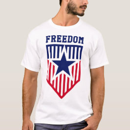 Patriotic Shield of Freedom Emblem T Shirt