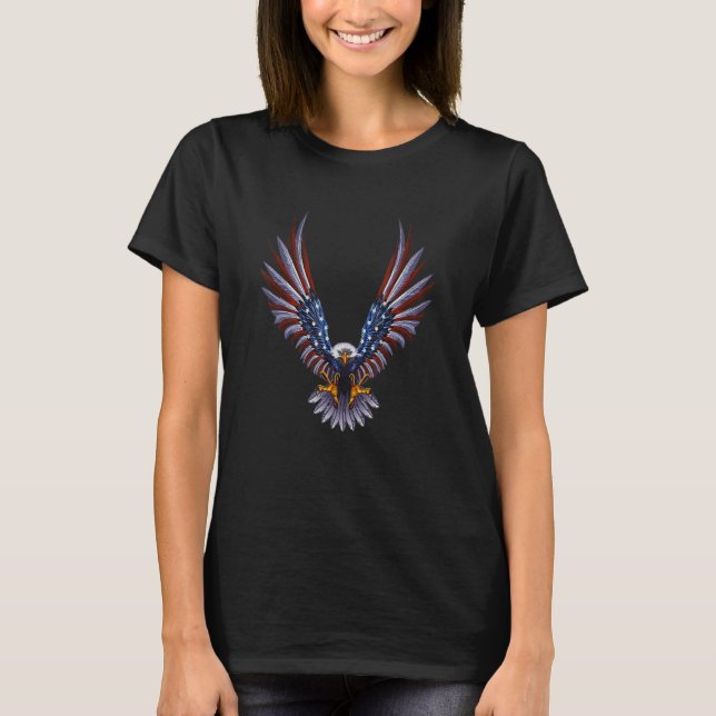 Patriotic Shirt Eagle American T Shirt (Framsida)