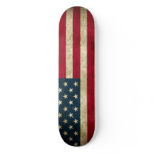 Patriotic Skateboard med den amerikanska Flagga