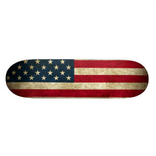 Patriotic Skateboard med den amerikanska Flagga