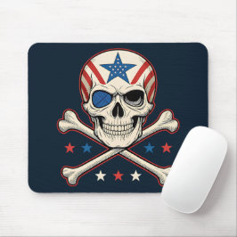 Patriotic Skull och Crossbone American Flagga Musmatta