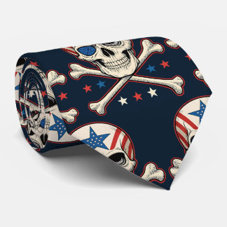 Patriotic Skull och Crossbone American Flagga Slips