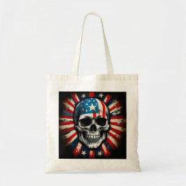 "Patriotic Skull: Stars och stripes Rebebell" Tygkasse