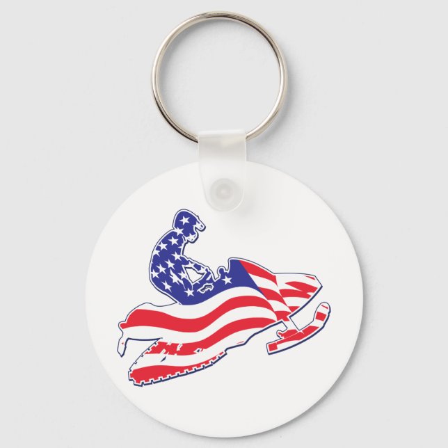Patriotic-Sledder Nyckelring (Framsida)