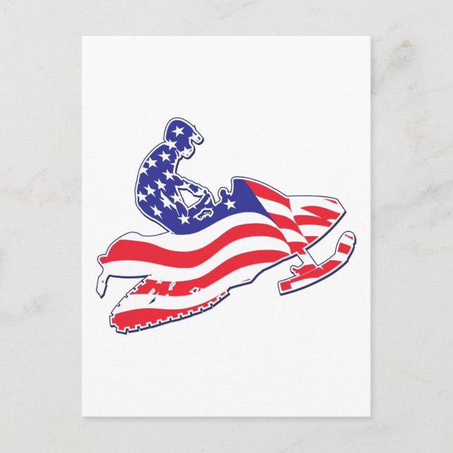 Patriotic-Sledder Vykort (Framsida)