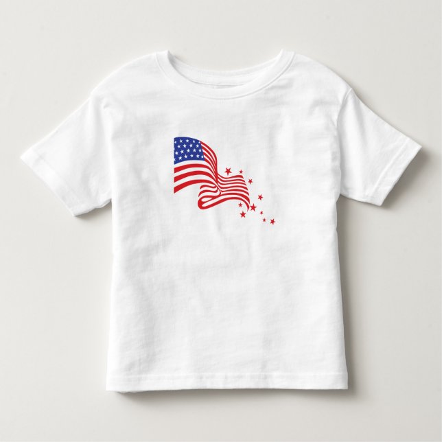 Patriotic Småbarn T-Shirt (Framsida)