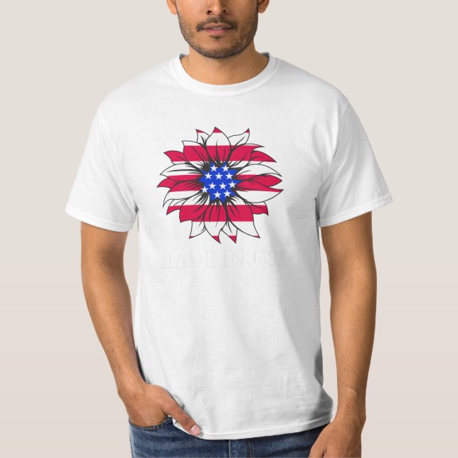 Patriotic Solros SVG PNG PDF, USA Solros T Shirt (Framsida)