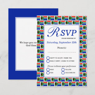 Patriotic SOUTH AFRICAN FLAGGA OSA Kort