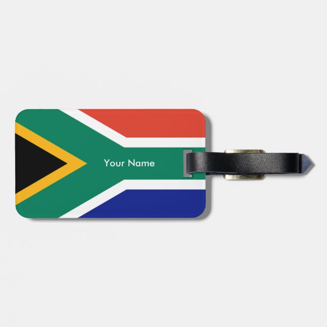 Patriotic South Afrika flagga Bokke Bagagebricka (Baksida Vågrät)