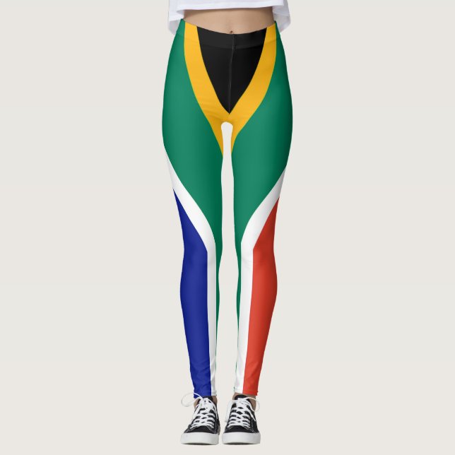 Patriotic South Afrika flagga Bokke Leggings (Framsida)